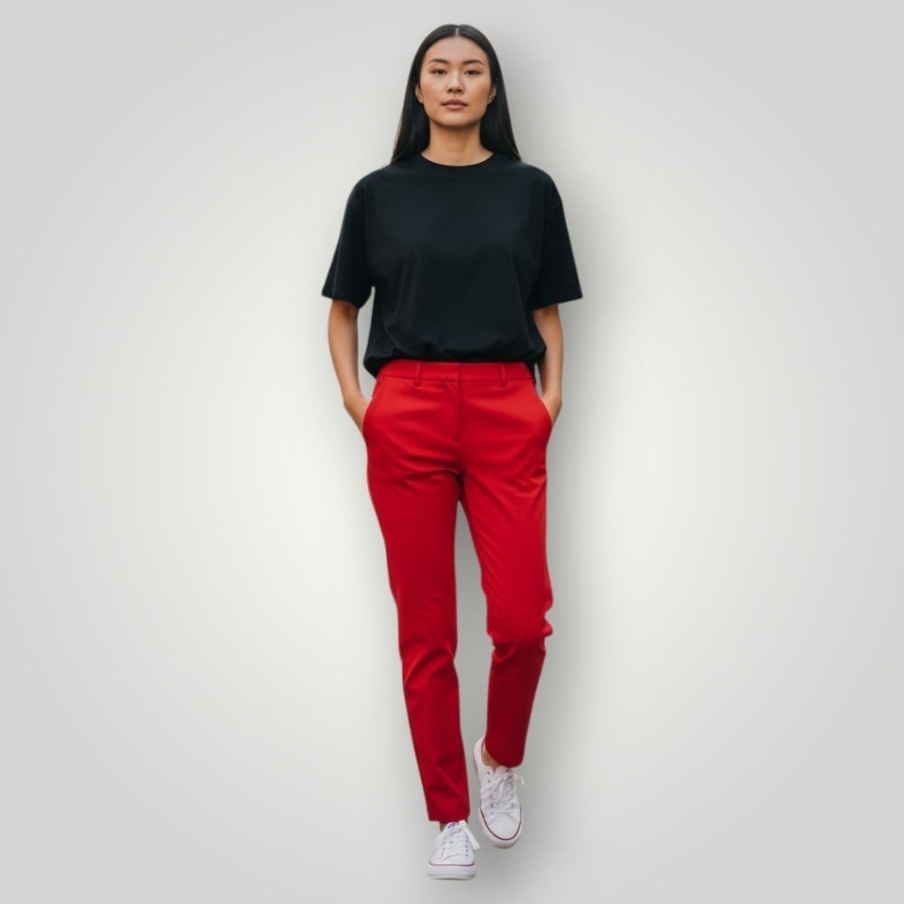 Talbots Red Cropped Ankle Pants